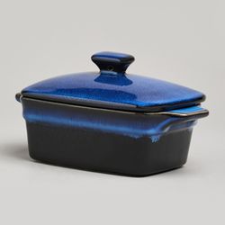 ФОРМА ДЛЯ ЗАПЕКАНИЯ С КРЫШКОЙ / МАСЛЕНКА REACTIVE BLUE 16,5*10*5/9 СМ 250 МЛ