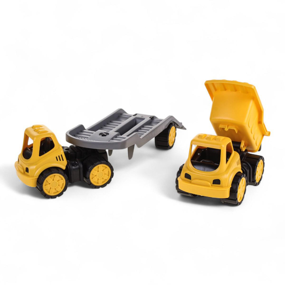 Пластмассовая игрушечная машина Toy Bibib "Эвакуатор с грузавиком", упакет полиэт.сетка