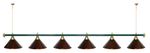 Лампа STARTBILLIARDS 6 пл. (плафоны золотые,штанга золотая,фурнитура золото)