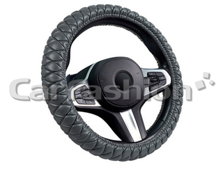 Оплетка на руль на шнурке CarFashion -S- «VEGAS S» 35031 - Экокожа - черная гладкая