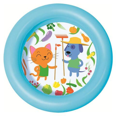 Бассейн круглый детский РАУНД-2 61см*15см, цв. синий (BESTWAY)