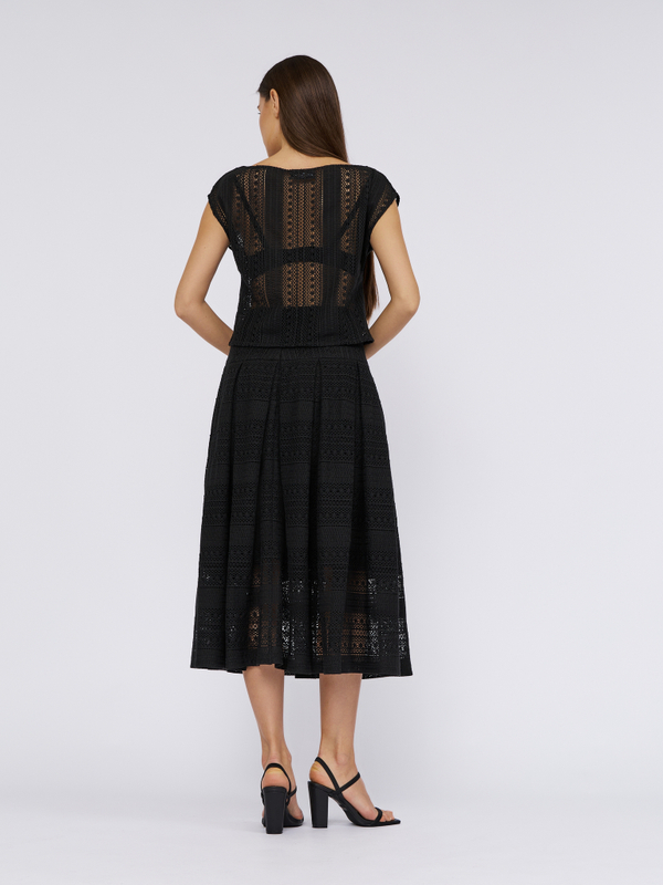 Юбка кружевная GRACE черного цвета