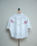 Рубашка Soeurs Укороченная с Вышитыми Цветами