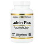 California Gold Nutrition, лютеин плюс, с черничным порошком и зеаксантином, 120 растительных капсул