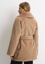 Шуба Lux миди капучино