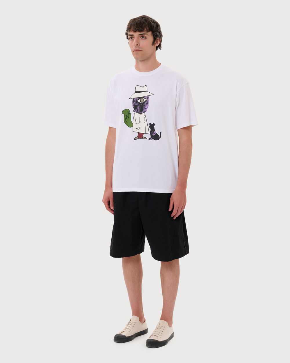 UNDERCOVER ФУТБОЛКА БЕЛАЯ С ПРИНТОМ