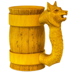 Кружка пивная деревянная WOOD&GOOD Wolf с резной ручкой, 500 мл