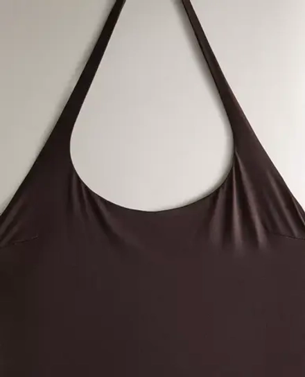 ZARA HOME КУПАЛЬНИК С ВЫРЕЗОМ, КОРИЧНЕВЫЙ