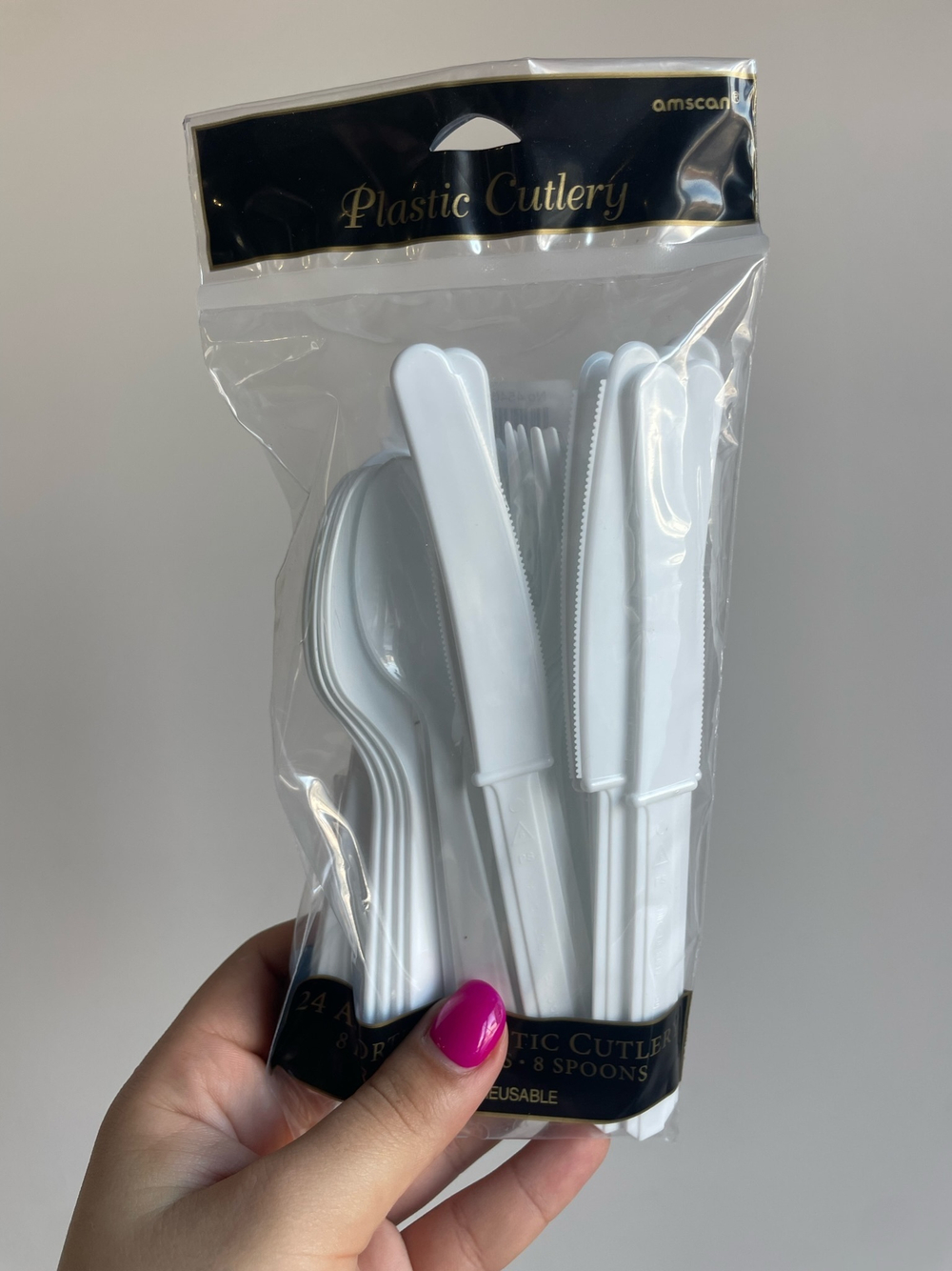 Столовые приборы пласт White, 24шт.