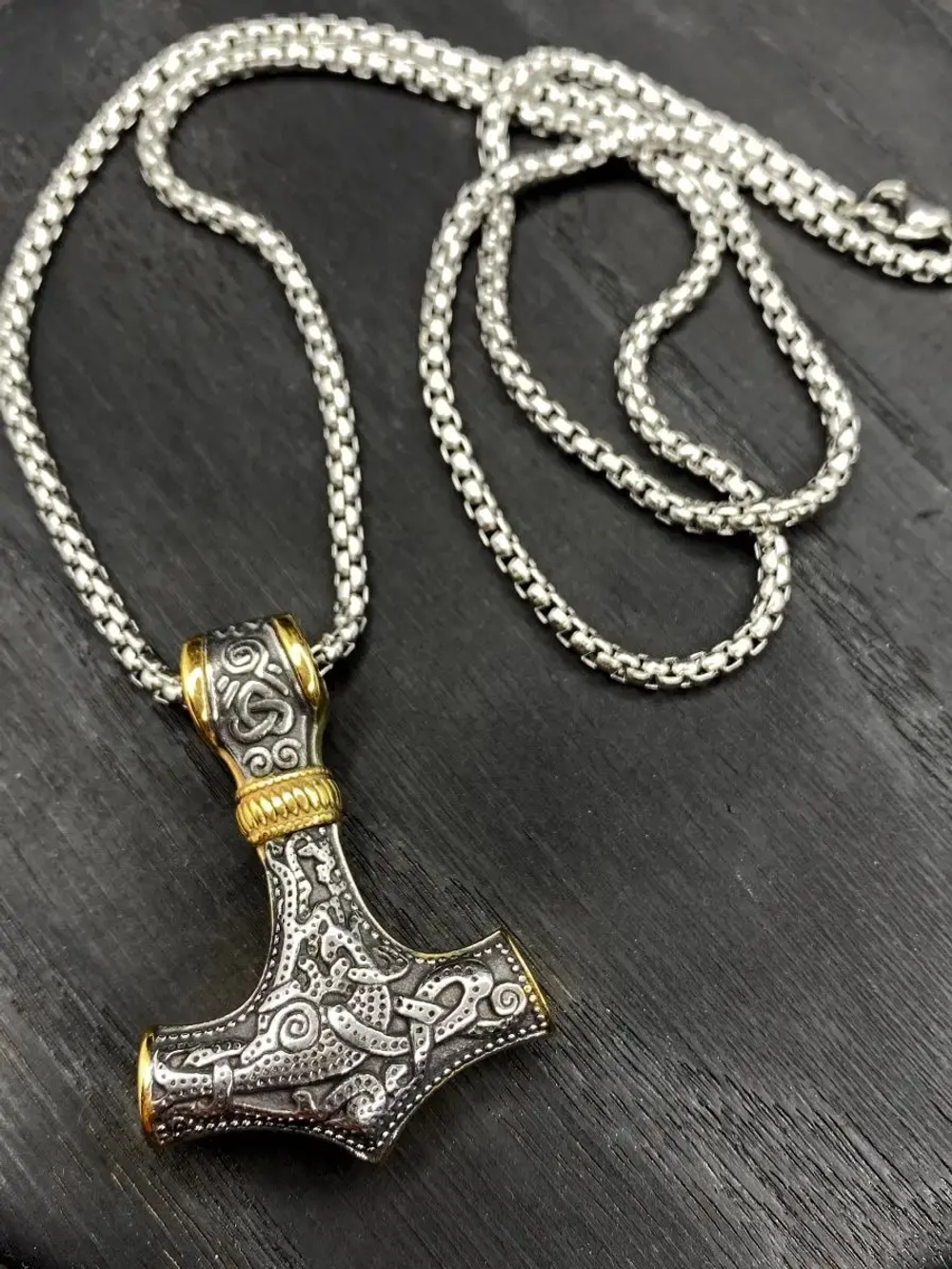Цепь с подвеской Топор скандинавской оберег Гром Секира Тора