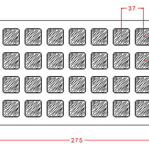 892-у | Форма для шоколадных конфет (275х175 мм)