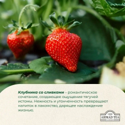 Чай в пакетиках чёрный Ahmad Tea Strawberry Cream, 25 шт