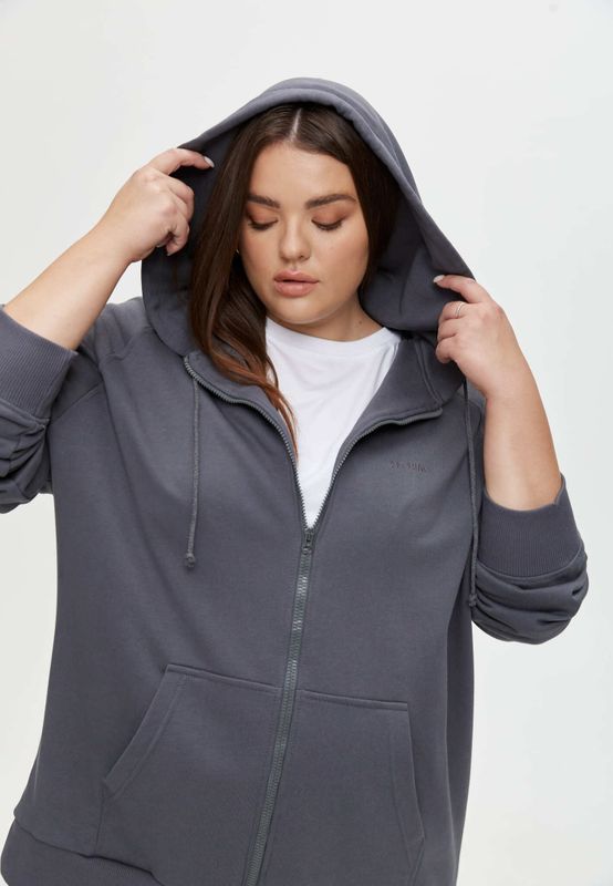 Худи на молнии, графит