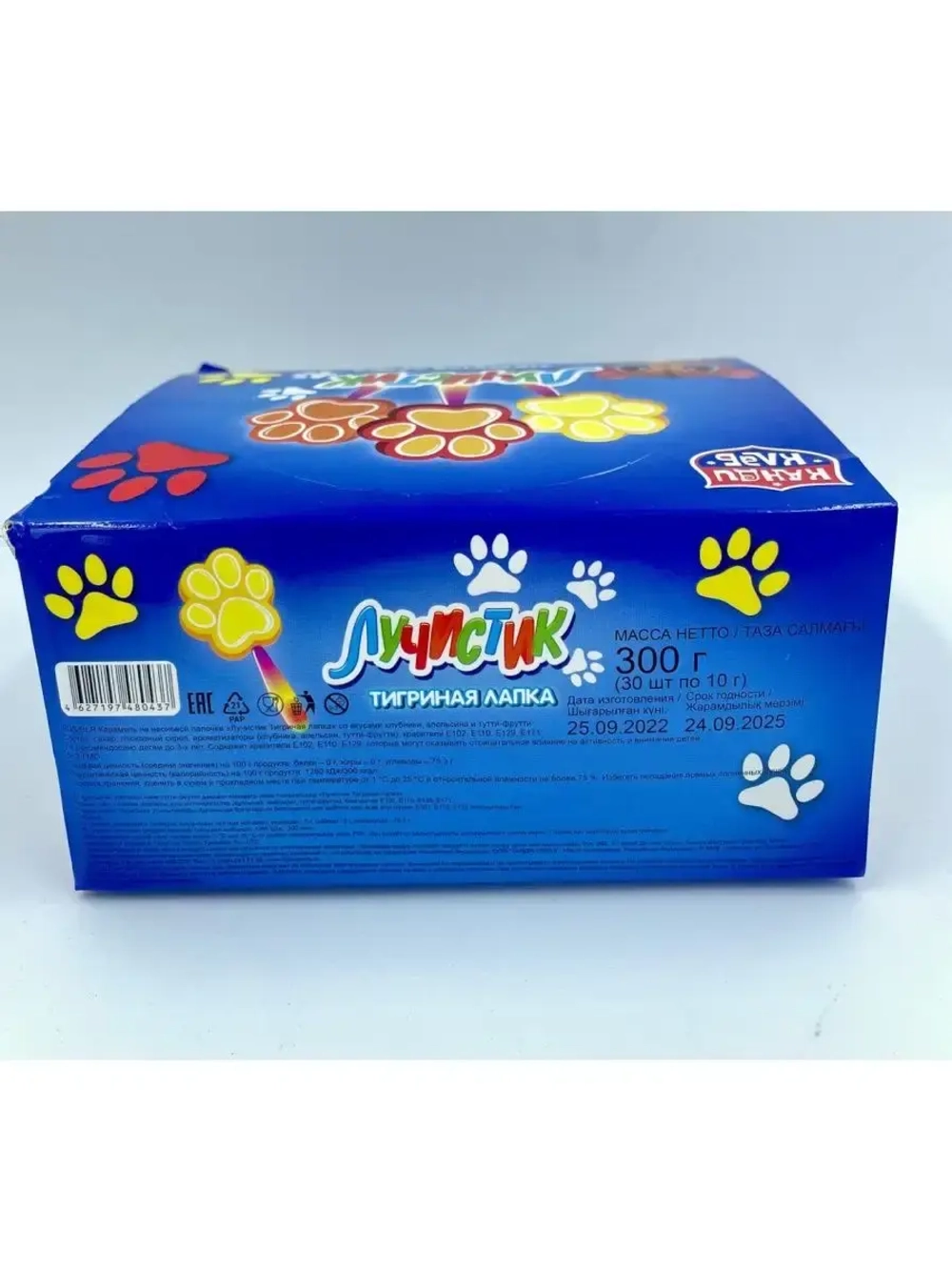 Карамель на светящейся палочке Лучистик Тигриная Лапка, 30шт