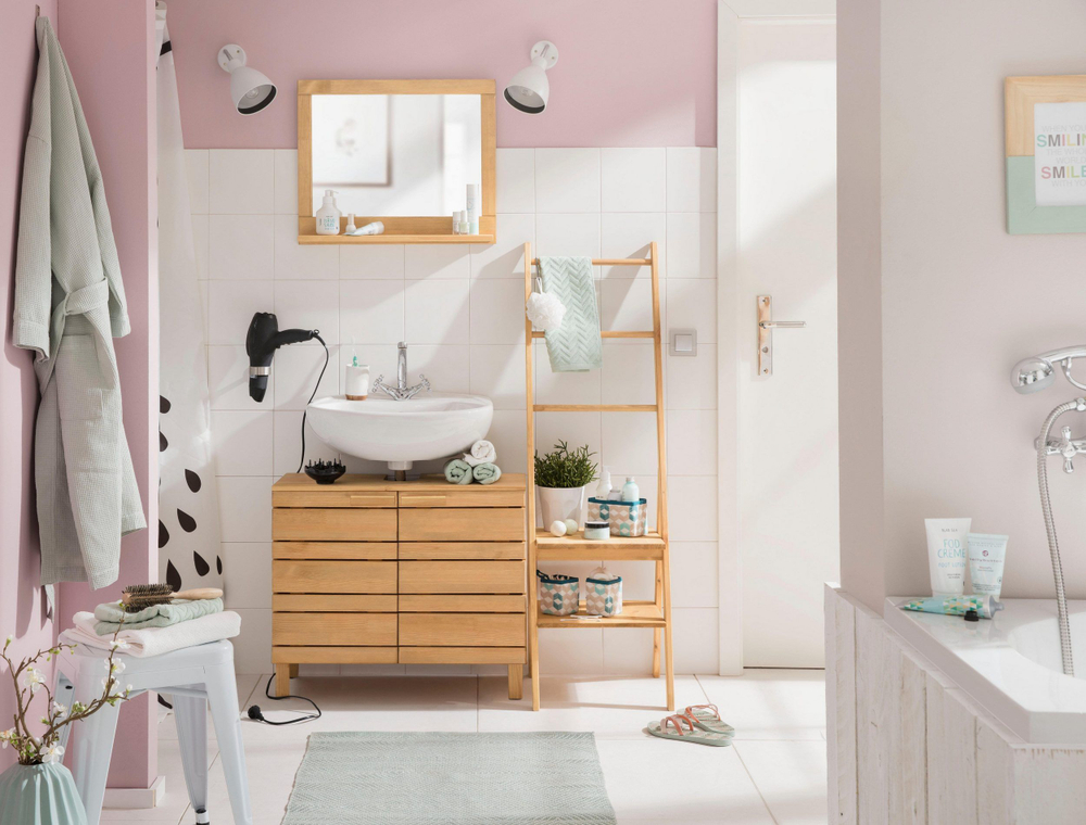 Тумба под раковину, 70х30х60, Джосси, в ванную, деревянная, бейц, Dipriz