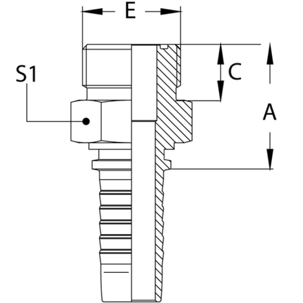 Фитинг DN 12 ORFS (Ш) 1.3/16