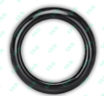 Черное стеклянное кольцо ручной работы, 5 см