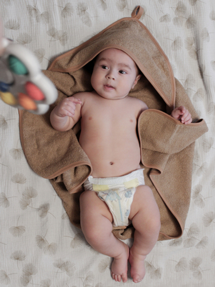 Махровая пеленка с уголком Светлый кофе