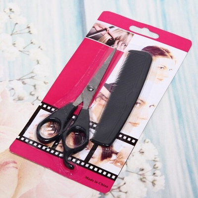 Ножницы для стрижки волос с расческой «Barber», прямые, 16,5см