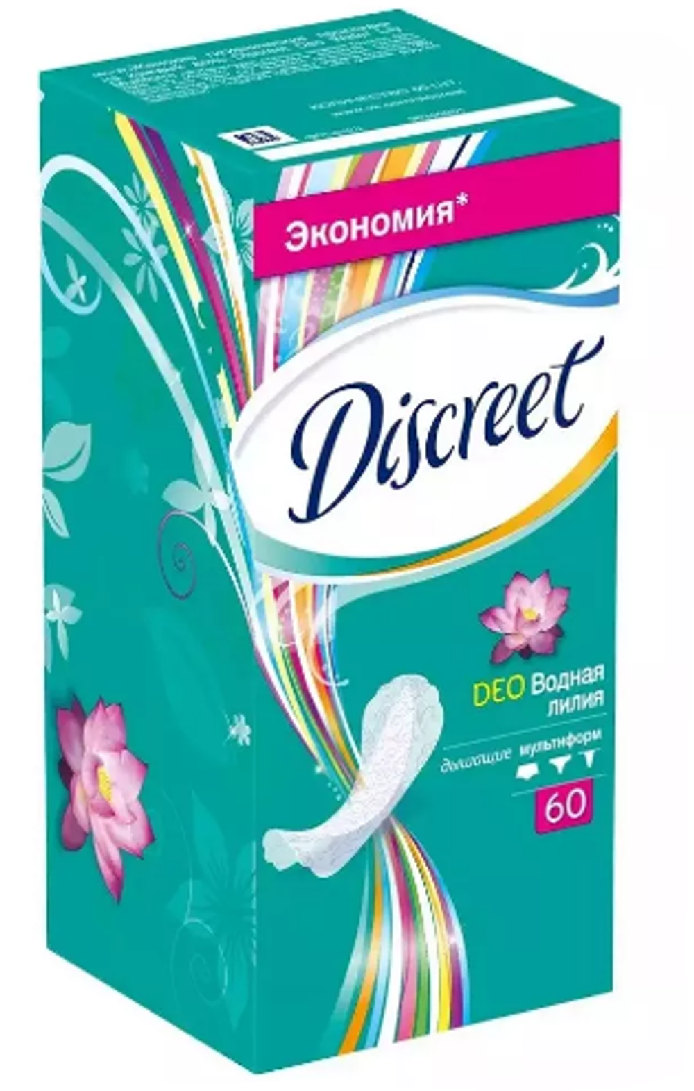 Alldays Discreet Прокладки женские гигиенические Deo Water Lily Multiform Trio, 60 шт