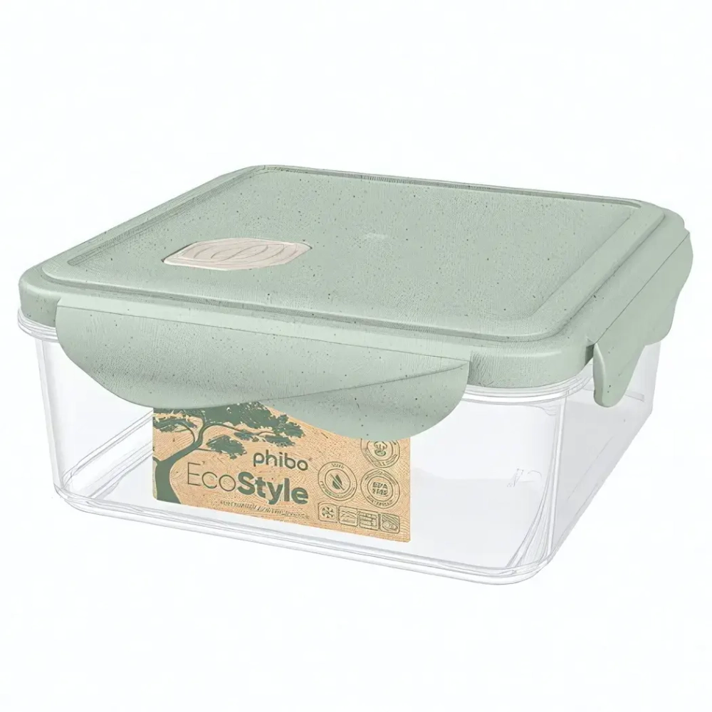 Контейнер для продуктов с клапаном 1л «ECO STYLE» зеленый флэк