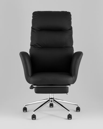 Кресло руководителя TopChairs Solid NC с оттоманкой черный