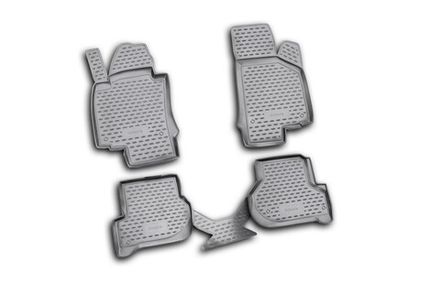 Коврики в салон SKODA Octavia II (Typ 1Z) 2004-2013, 4 шт. (полиуретан, серые)
