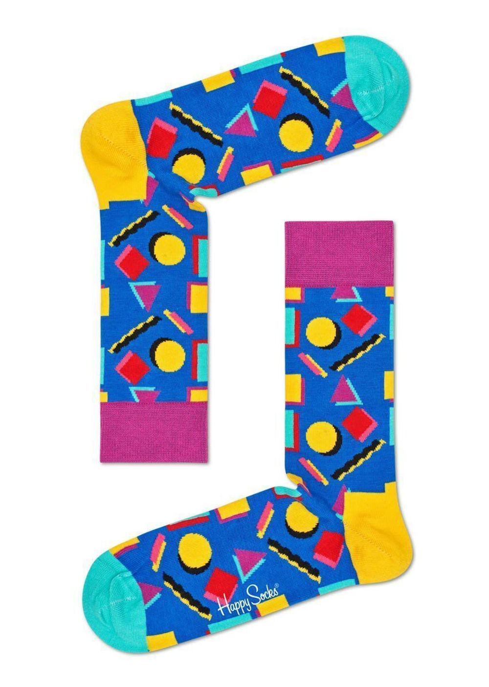 Носки унисекс Nineties Sock с геометрическими фигурами (Размер: 29) (Цвет: синий)