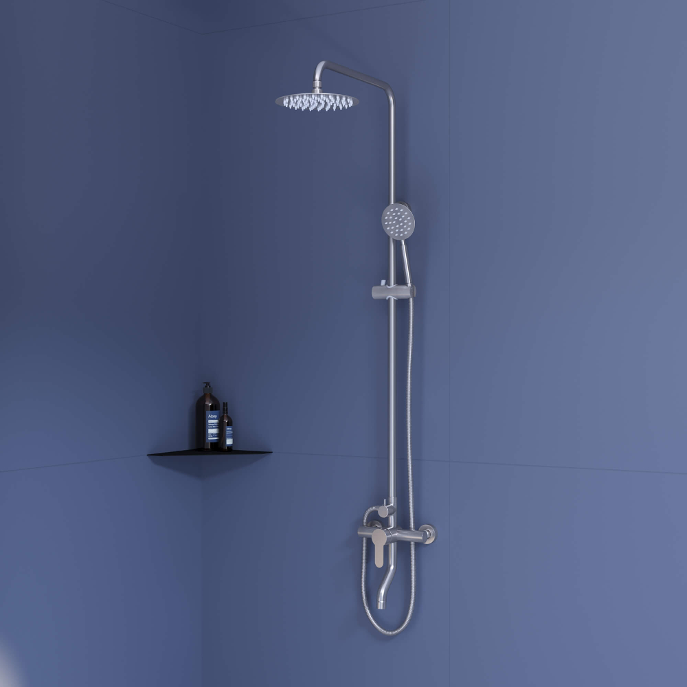 Душевая стойка со смесителем из стали RGW SP-24S