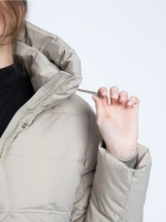 Куртка зимняя удлиненная с капюшоном