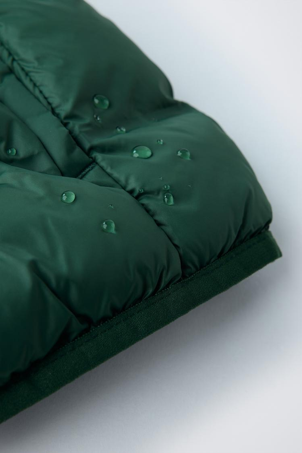 ZARA УЛЬТРАЛЕГКИЙ ЖИЛЕТ WATER REPELLENT, ЗЕЛЕНЫЙ