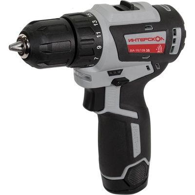 Дрель аккумуляторная Интерскол ДА-10/12 В МиниМАКС (2 аккум.12v 2,5Ah Li-Ion, ЗУ, кейс)