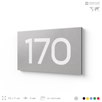 Номер на дверь 170, табличка на дверь для офиса, квартиры, кабинета, аудитории, склада, серый 120х70 мм, Айдентика Технолоджи