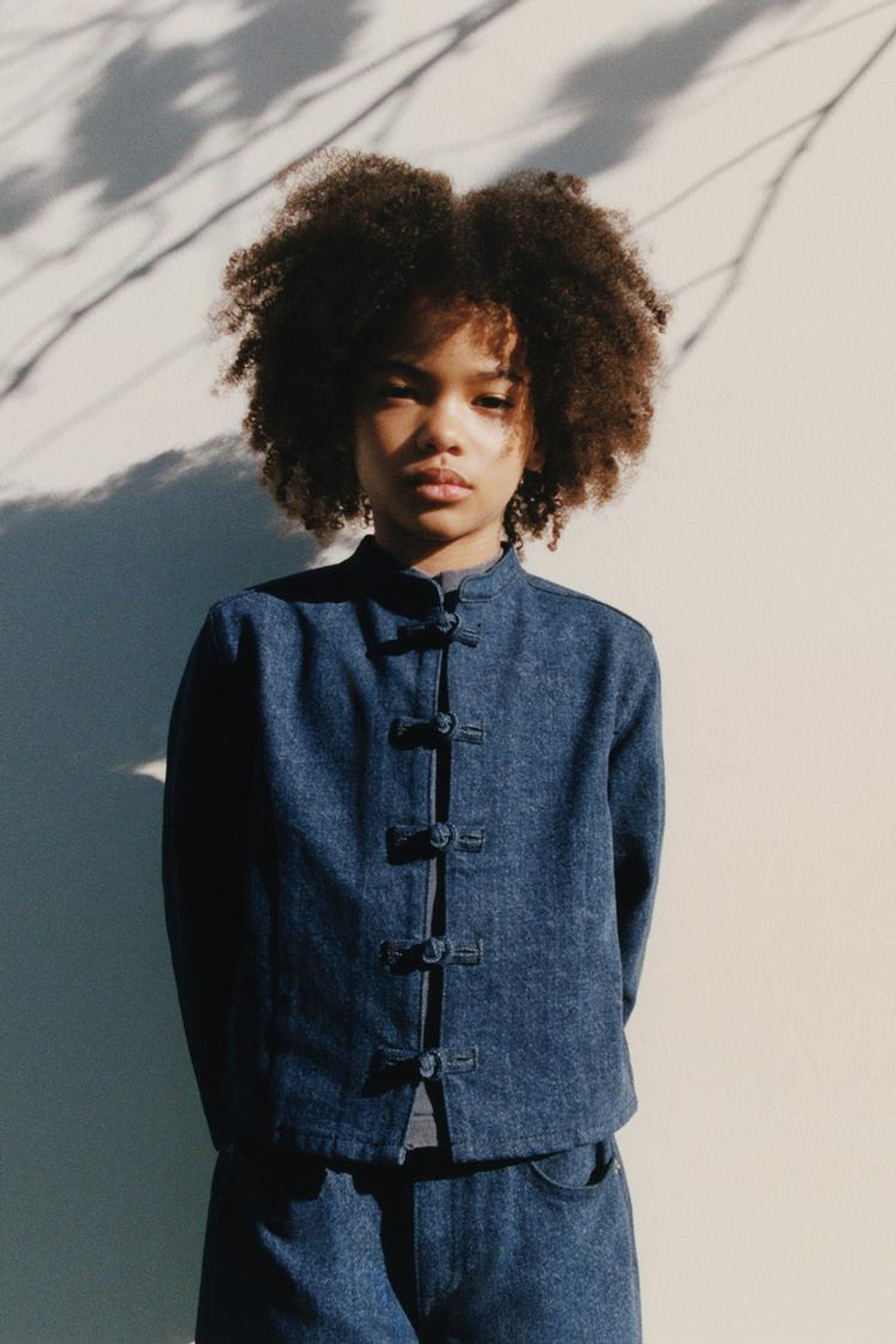 ZARA КУРТКА С МЕЛАНЖЕВЫМ ЭФФЕКТОМ, СИНИЙ