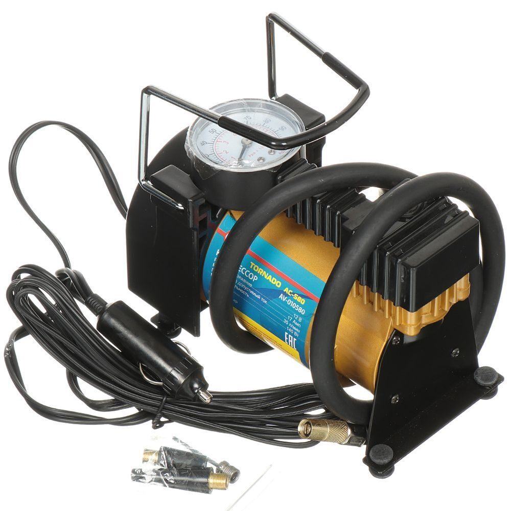 Компрессор автомобильный Autovirazh, Торнадо AC-580, 35 л/мин, 12 В, маном, AV-010580