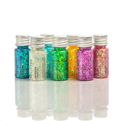 Набор глиттеров для глаз, лица, волос и тела SPARKLE GEL, 7 шт