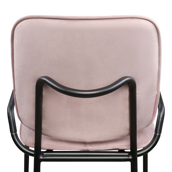 Стул ror, double frame, велюр, черный/розовый