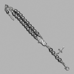 Браслет из гематита с крестиком и богоматерью "Rico La Cara"  AMX003209