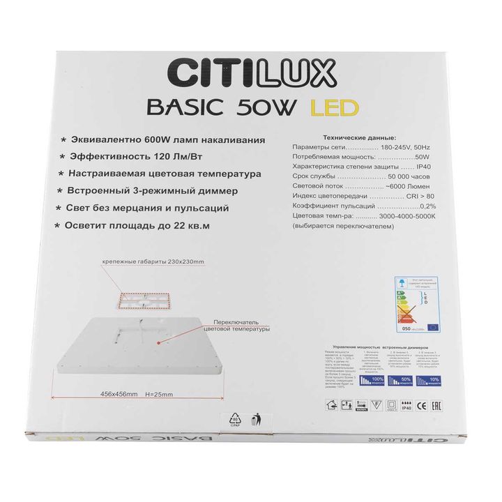 Светильник накладной Citilux Бейсик CL738K502V