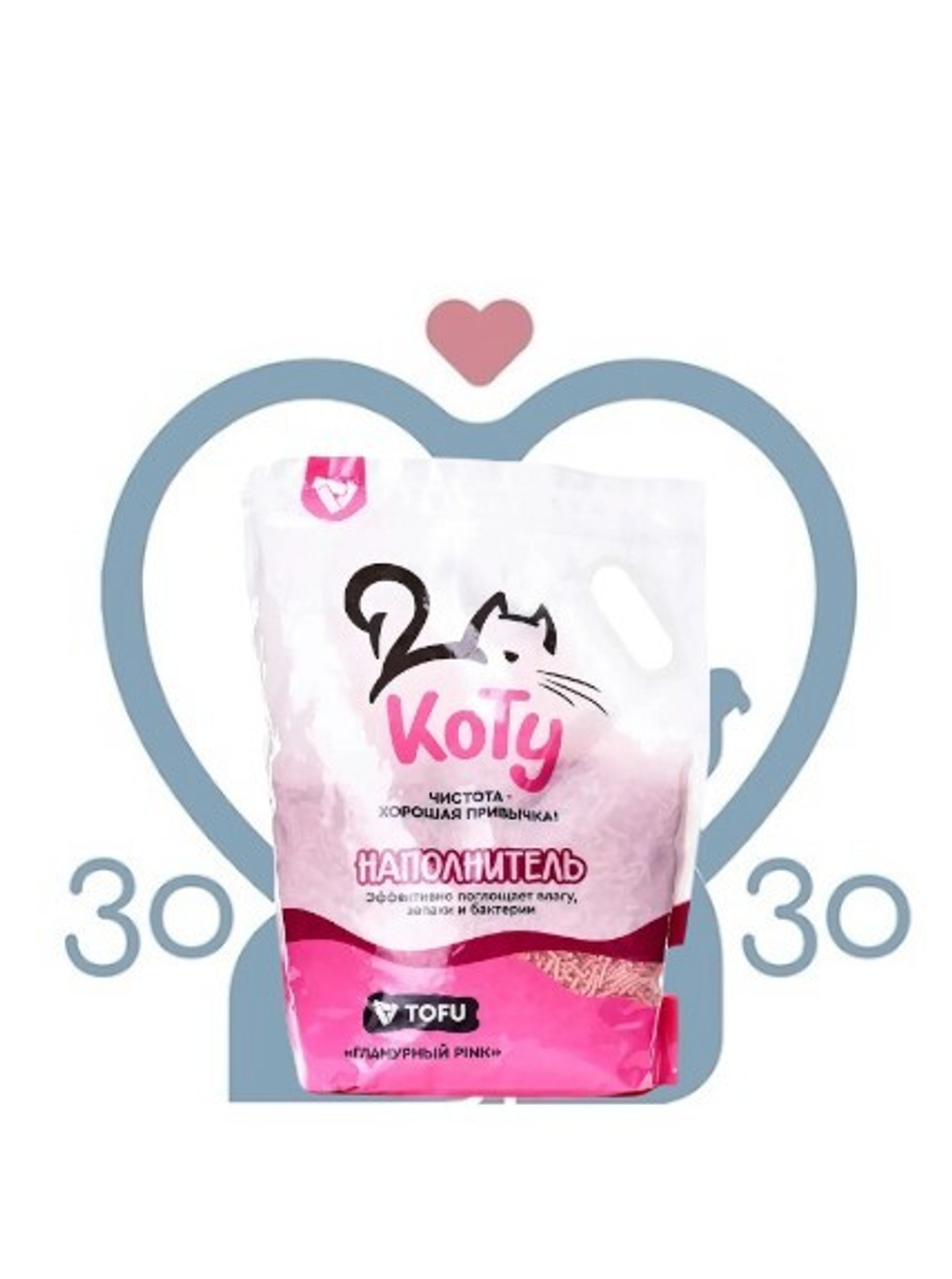КОТУ наполнитель TOFU "Гламурный PINK" 6л (2,5кг)