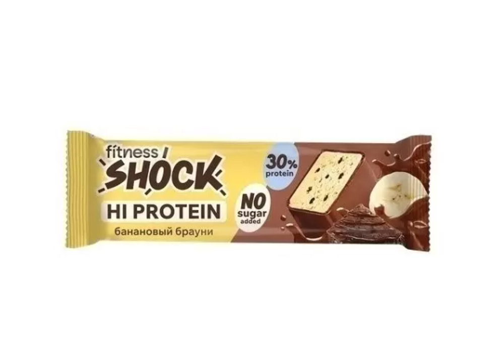 Протеиновый батончик HI PROTEIN FitnesShock 40 гр. Банановый брауни