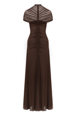 Платье из сетки коричневое