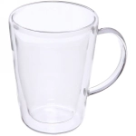 Кружка стеклянная с двойными стенками 280мл «Хай-Тек» высокая
