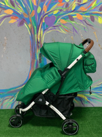 Коляска прогулочная Babalo 2022 Зелёный текстиль на белой раме с сумкой