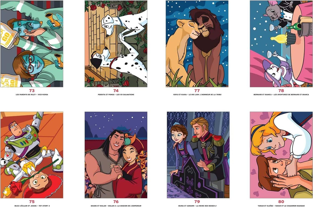 Раскраска по номерам Coloriages mysteres Disney - Love Stories, 128стр.