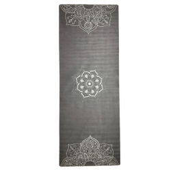 Тревел коврик для йоги Mandala Grey 185*68*0,1 см из микрофибры и каучука