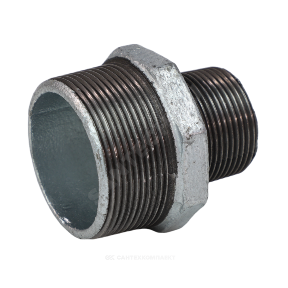 Ниппель переходной чугун оц Ду 25х20 (1"х3/4") НР Fittex PLUS