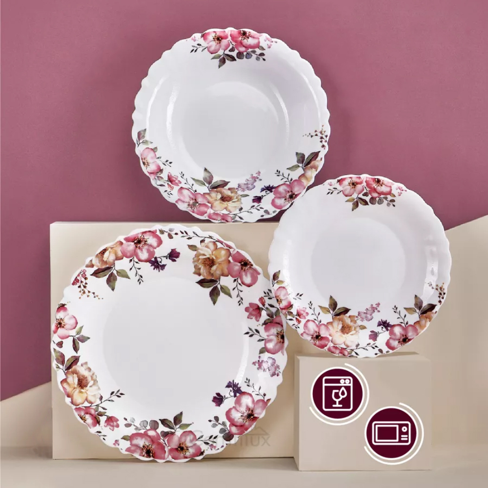 ROYAL GARDEN MUSE Столовый сервиз 18 предметов, опаловое стекло