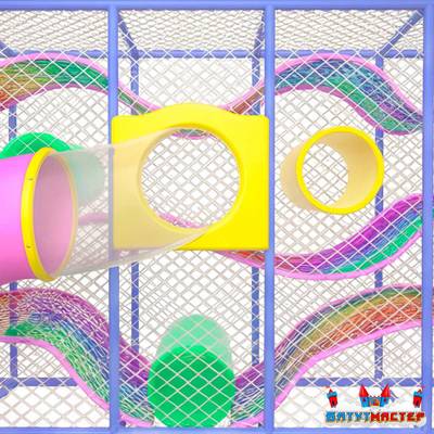 Плоский лабиринт «Цветные Джунгли», 12×1,2×4,2 м