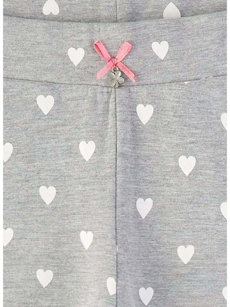 Трикотажные брюки Sanetta с сердечками